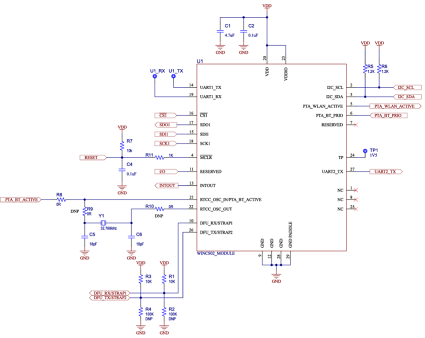 Circuit de localisation - Microchip Technology CI/Modules de dispositifs de commande de réseaux WINCS02 Wi-Fi®